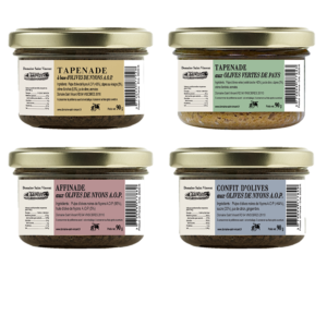 Pack 4 tartinables aux olives de Nyons – (4 x 90 g)